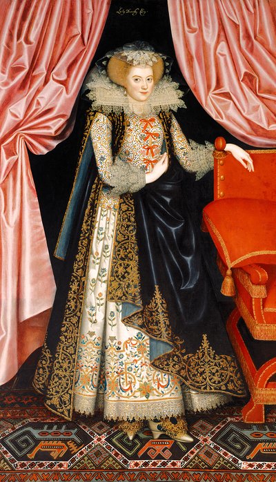Pravděpodobně Elizabeth Cary, rozená Tanfield, kolem 1615 (olej na plátně) od William Larkin
