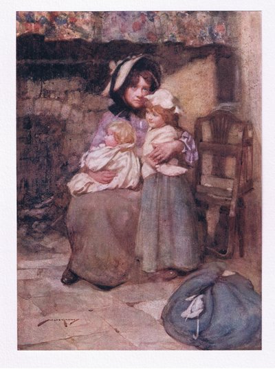 A políbil její bezmyšlenkovitá děťátka mnoha slzami a přitiskl je k sobě, ve smutku dvojnásobně drahý (barva litho) od William Lee Hankey