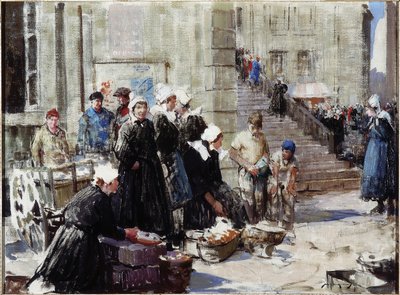 Butter Market, Concarneau, kolem roku 1939 (olej na plátně) od William Lee Hankey