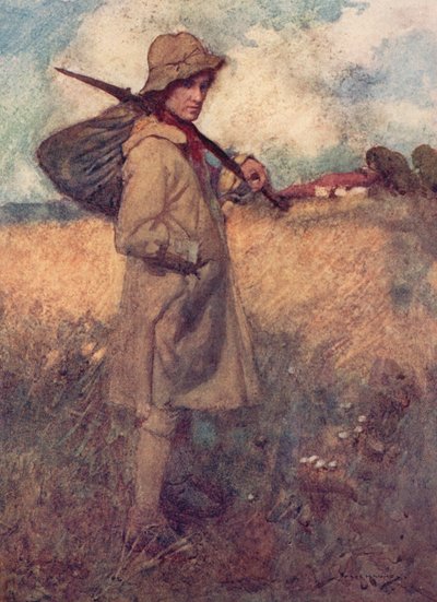 Ilustrace pro opuštěnou vesnici od Olivera Goldsmitha (Color Litho) od William Lee Hankey