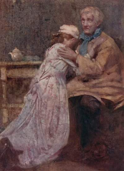 Ilustrace pro The Deserted Village od Olivera Goldsmitha (barevné lito) od William Lee Hankey
