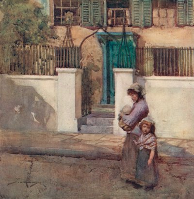 Ilustrace pro The Deserted Village od Olivera Goldsmitha (barevné lito) od William Lee Hankey