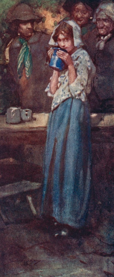 Ilustrace pro The Deserted Village od Olivera Goldsmitha (barevné lito) od William Lee Hankey