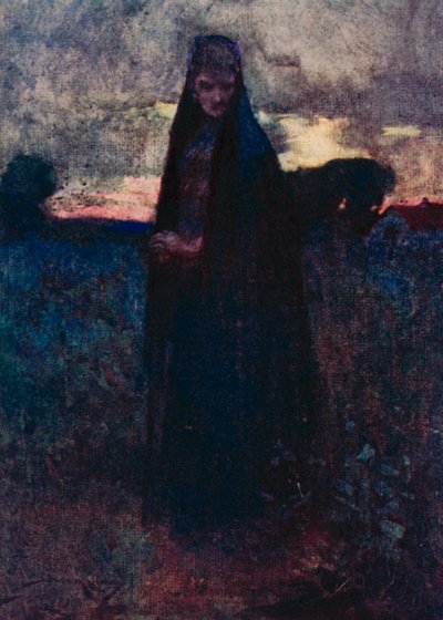 Ilustrace pro The Deserted Village od Olivera Goldsmitha (barevné lito) od William Lee Hankey