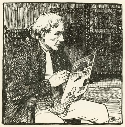 Ilustrace pro The Deserted Village od Olivera Goldsmitha (barevné lito) od William Lee Hankey