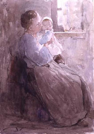 Julie a Louise (akvarel na papíře) od William Lee Hankey