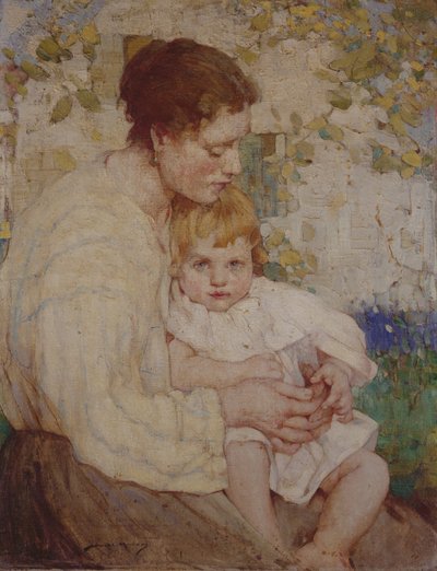 Matka a dítě (olej na plátně) od William Lee Hankey