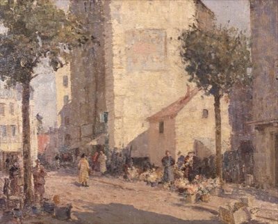Keramika a květiny, Dieppe od William Lee Hankey