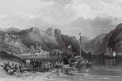 Bacharach na Rýně (rytina) od William Leighton (after) Leitch