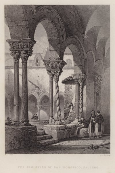 Kláštery San Domenico, Palermo (rytina) od William Leighton Leitch