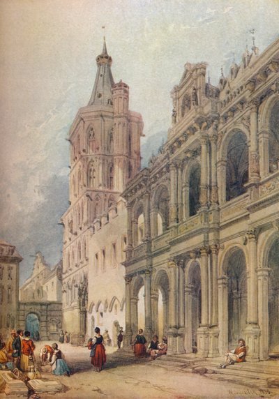 Radnice, Kolín, c1841 od William Leighton Leitch