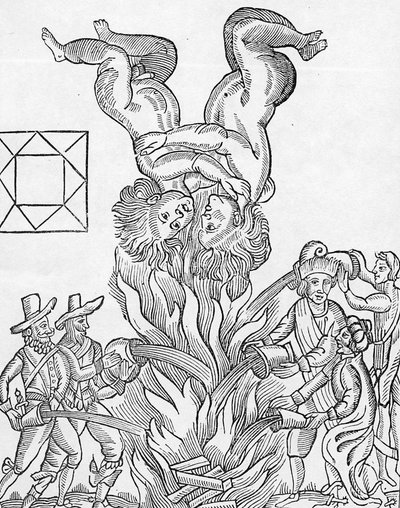 Faksimile astrologického hieroglyfu předpovídajícího velký požár Londýna z „Monarchy or No Monarchy in England“ publikovaného v roce 1651 od William Lilly