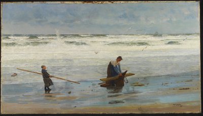 Gathering Driftwood, Holandsko, 1877 od William Lionel Wyllie
