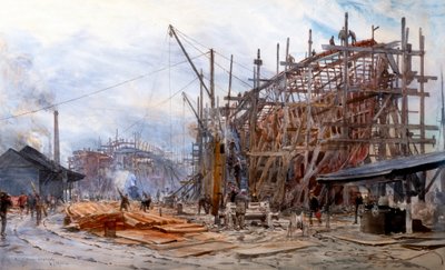 Loděnice Point House (akvarel) od William Lionel Wyllie