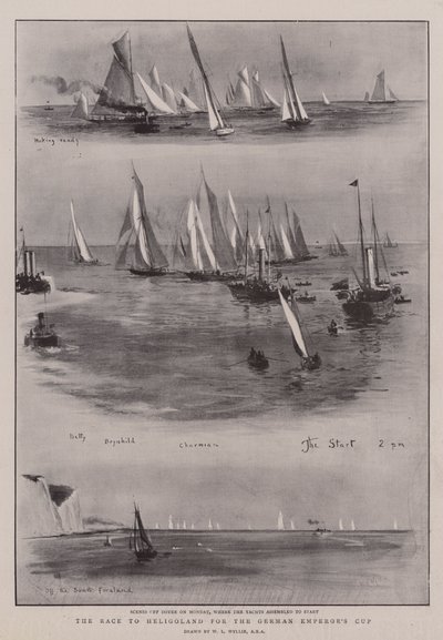 Závod na Helgoland o pohár německého císaře od William Lionel Wyllie