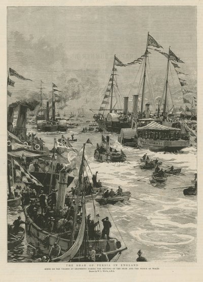 Šáh z Persie v Anglii (rytina) od William Lionel Wyllie
