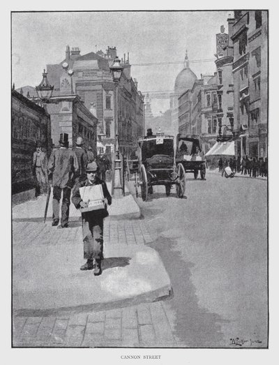 Cannon Street (litho) od William Luker