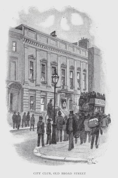 City Club, Old Broad Street (litho) od William Luker