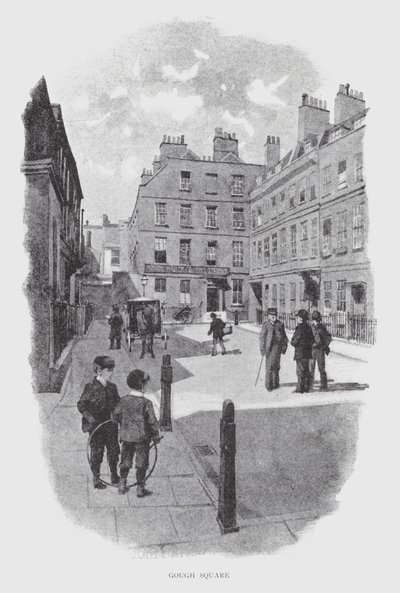 Gough Square (litho) od William Luker
