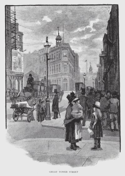 Great Tower Street (litho) od William Luker