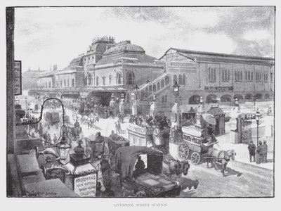 Liverpool Street Station (litho) od William Luker