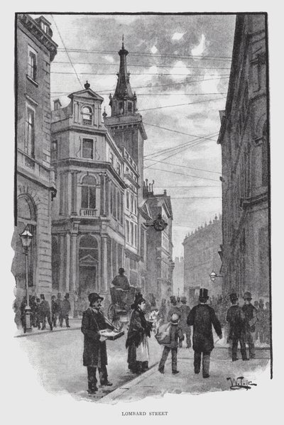 Lombard Street (litho) od William Luker
