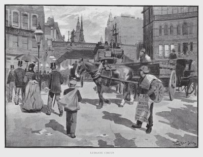 Ludgate Circus (litho) od William Luker