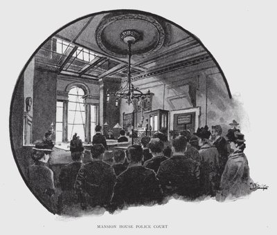 Policejní soud Mansion House (litho) od William Luker