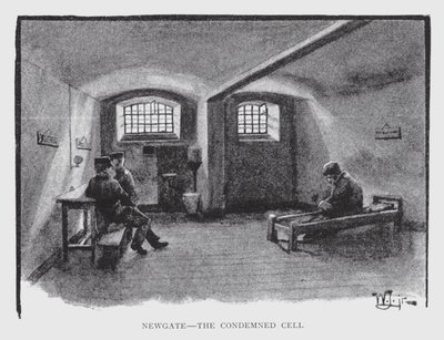 Newgate, odsouzená buňka (litho) od William Luker