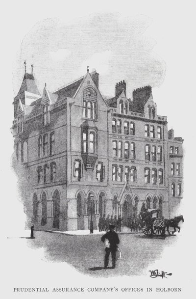 Kanceláře Prudential Assurance Company v Holbornu (litho) od William Luker