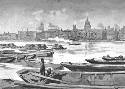 Katedrála St. Pauls z jižního břehu řeky, 1891 od William Luker