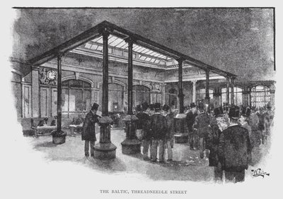 The Baltic, Threadneedle Street (litho) od William Luker