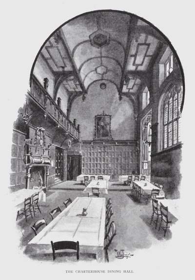 The Charterhouse Jídelna (litho) od William Luker
