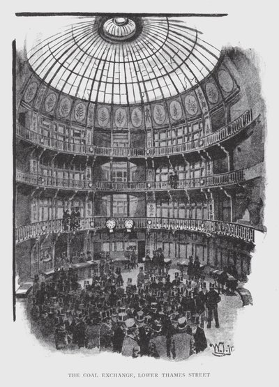 The Coal Exchange, Lower Thames Street (litho) od William Luker