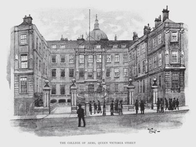 The College of Arms, Queen Victoria Street (litho) od William Luker