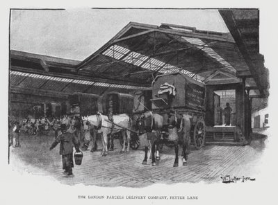 The London Parcels Delivery Company, Fetter Lane (litho) od William Luker