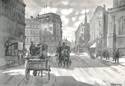 The Mansion House Station, District Railway Queen Victoria Street, 1891 od William Luker