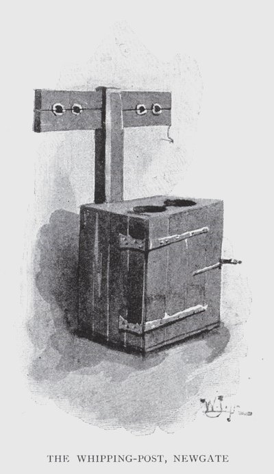 The Whipping-Post, Newgate (litho) od William Luker