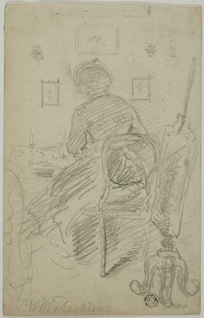 Dámské psaní (zadní pohled) od William Makepeace Thackeray