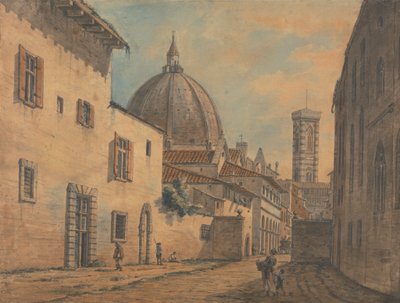 Ulice ve Florencii s Duomo a Campanile v pozadí od William Marlow