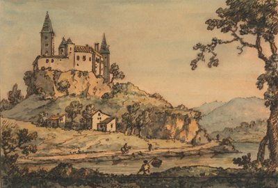Hrad s výhledem na řeku od William Marlow