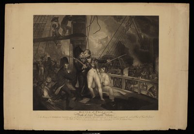 Bitva u Trafalgaru a smrt lorda vikomta Nelsona od William Marshall (after) Craig