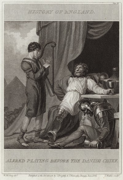 Alfred hraje před dánským náčelníkem od William Marshall Craig