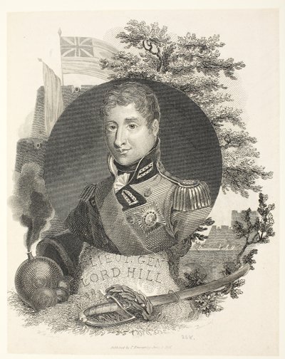 Generálporučík Lord Hill KB, Ing. Brown, hospoda. Kinnersley, 1815 od William Marshall Craig