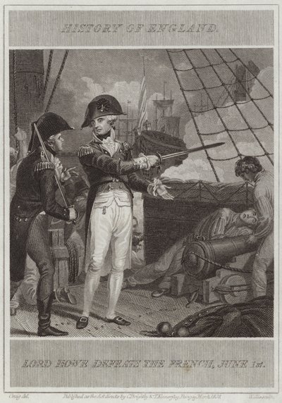 Lord Howe porazí Francouze od William Marshall Craig