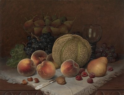 Zátiší s melounem, asi 1880 (olej na plátně) od William Mason Brown