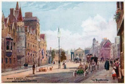 Broad St, Oxford, a Balliol College od William Matthison