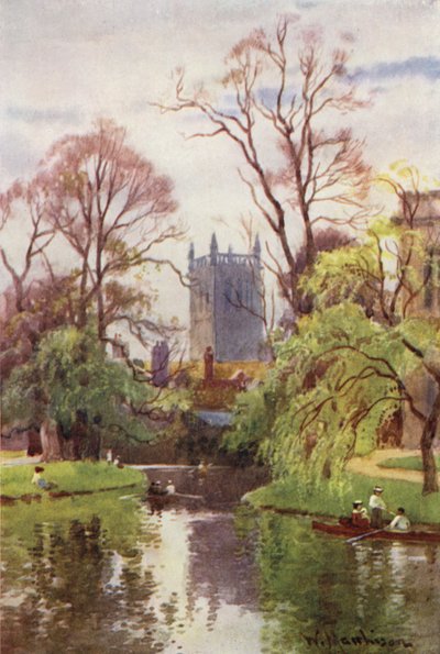 Věž kaple St Johns College od řeky od William Matthison