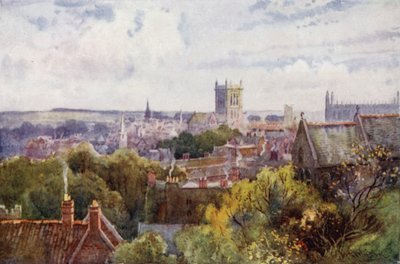 Pohled na Cambridge z hradního kopce od William Matthison