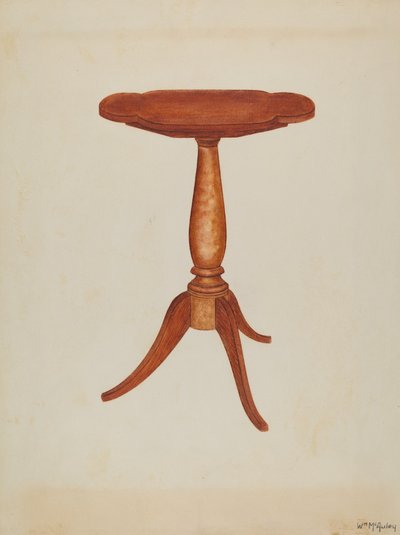 Tip-table nebo Cant-table, 1937. od William McAuley